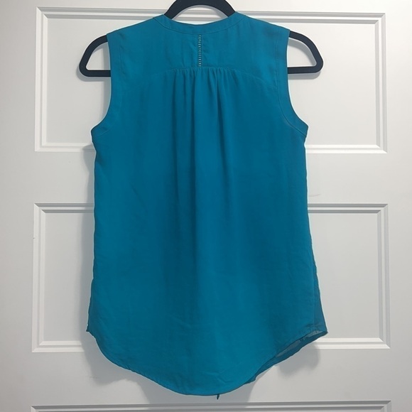 anthropologie Maeve blue lace front sleeveless blouse size 0 - Picture 9 of 14